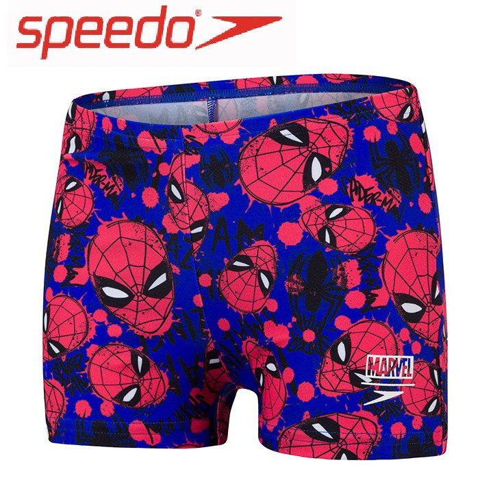 ~有氧小舖~SPEEDO 幼童運動四角泳褲 滿版蜘蛛人 正版MARVEL