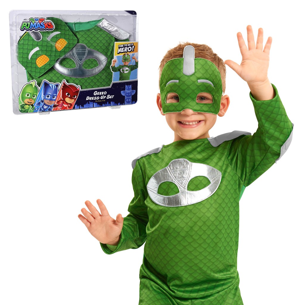 預購👍正版空運👍美國 睡衣小英雄 PJ MASKS 兒童 裝扮服 萬聖節 造型服 Gekko 面具 男童