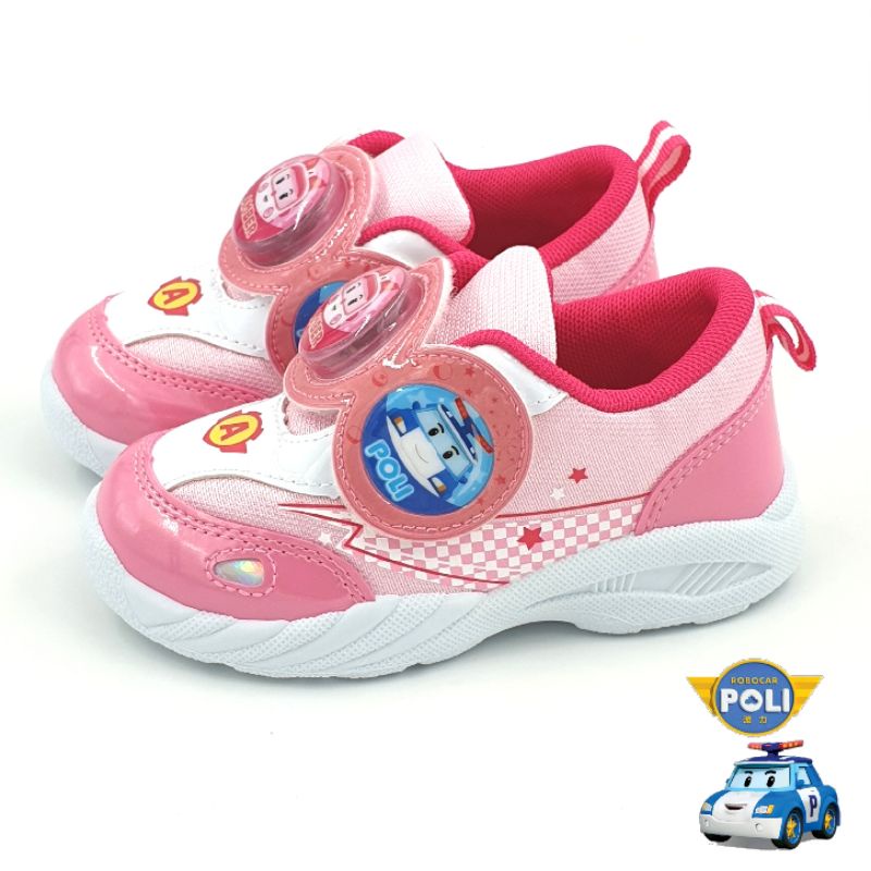 【米蘭鞋都】波力 POLI 救援小英雄 安寶 羅伊 兒童 電燈鞋 運動鞋 台灣製 21233 粉 另有紅、藍色