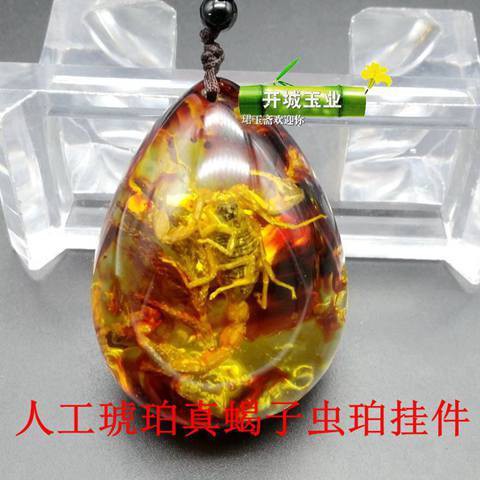現貨人工琥珀蜜蠟蟲珀吊墜真蝴蝶螞蟻蝎子甲殼蟲螃蟹蜜蜂昆蟲兒童科普 蝦皮購物