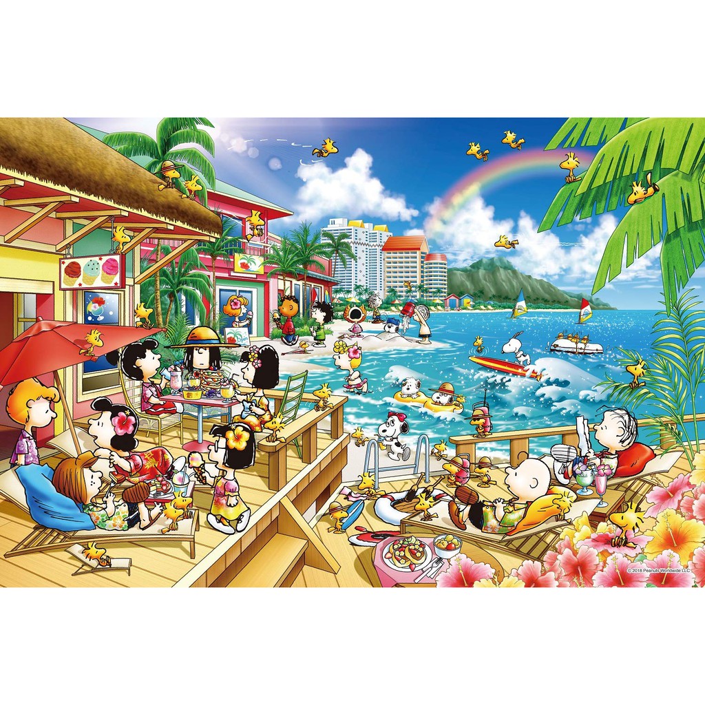 【小巷】史努比 Snoopy 海灘度假（Epoch, 11-589S, 1000片, 日本進口拼圖)