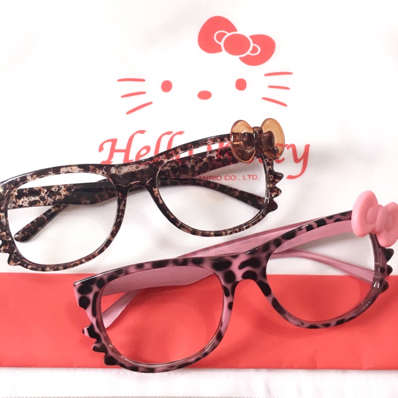 kitty蝴蝶結造型眼鏡/眼鏡框/無鏡片