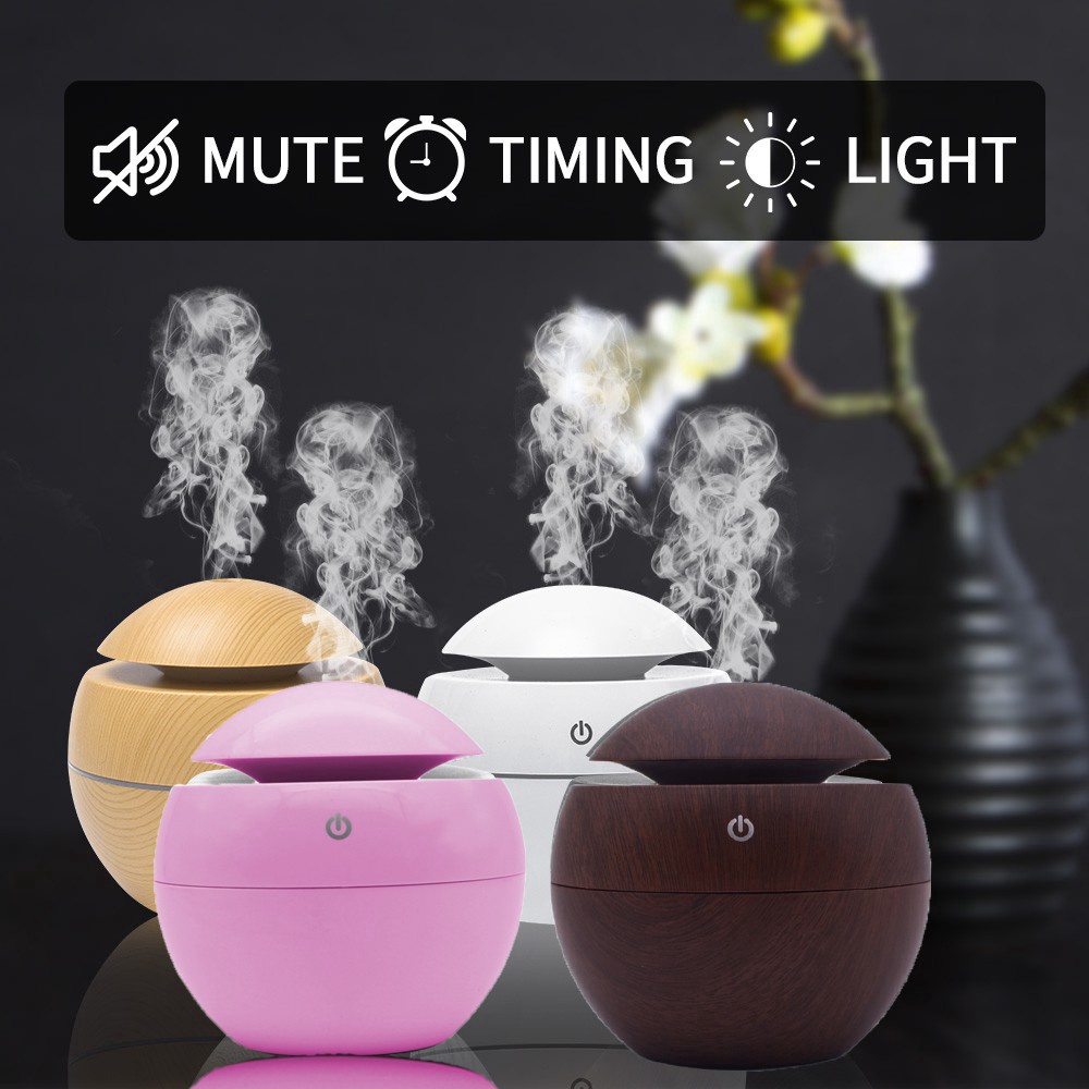 USB LED Ultrasonic Aroma Humidifier Essential Oil Diffuser A