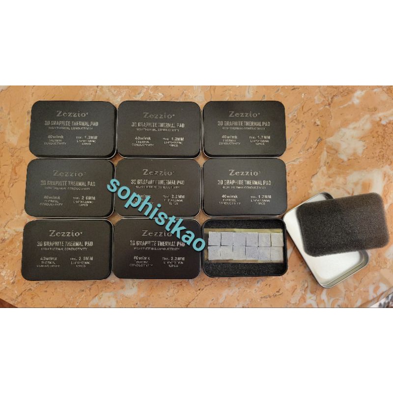 【現貨秒發】 ZEZZIO 40W/MK 業界最高石墨烯記憶體專用導熱貼 一盒12入 實驗室工法 絕非市面一般零售產品！ | 蝦皮購物