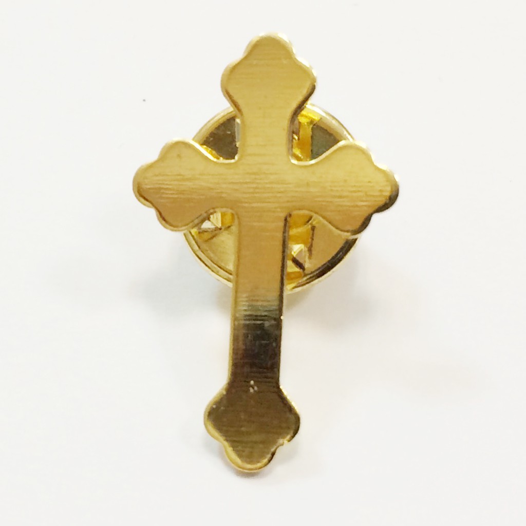 Jesusart 天主教聖物銀色花蕾型十字架胸針歐式皇家胸章胸章配飾西裝襯衫 蝦皮購物