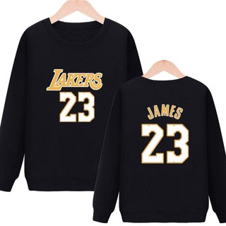 💖詹皇LeBron James詹姆士詹姆斯長袖純棉T恤上衛衣💖NBA球衣湖人隊運動圓領棉T衣服大學T男T女籃球衣A868