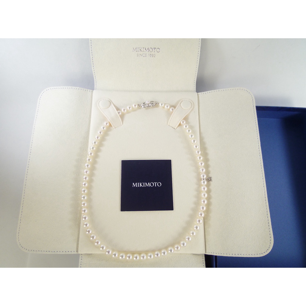[卡貝拉精品交流] MIKIMOTO 御本木 6mm 珍珠項鍊 66顆珍珠 18k金 名牌精品 生日禮物 情人送禮