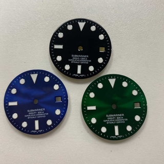 水鬼字面綠色29mm錶盤適合裝配2836,2824，8215和明珠機芯