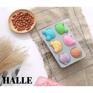 6連可愛動物矽膠模 HALLE