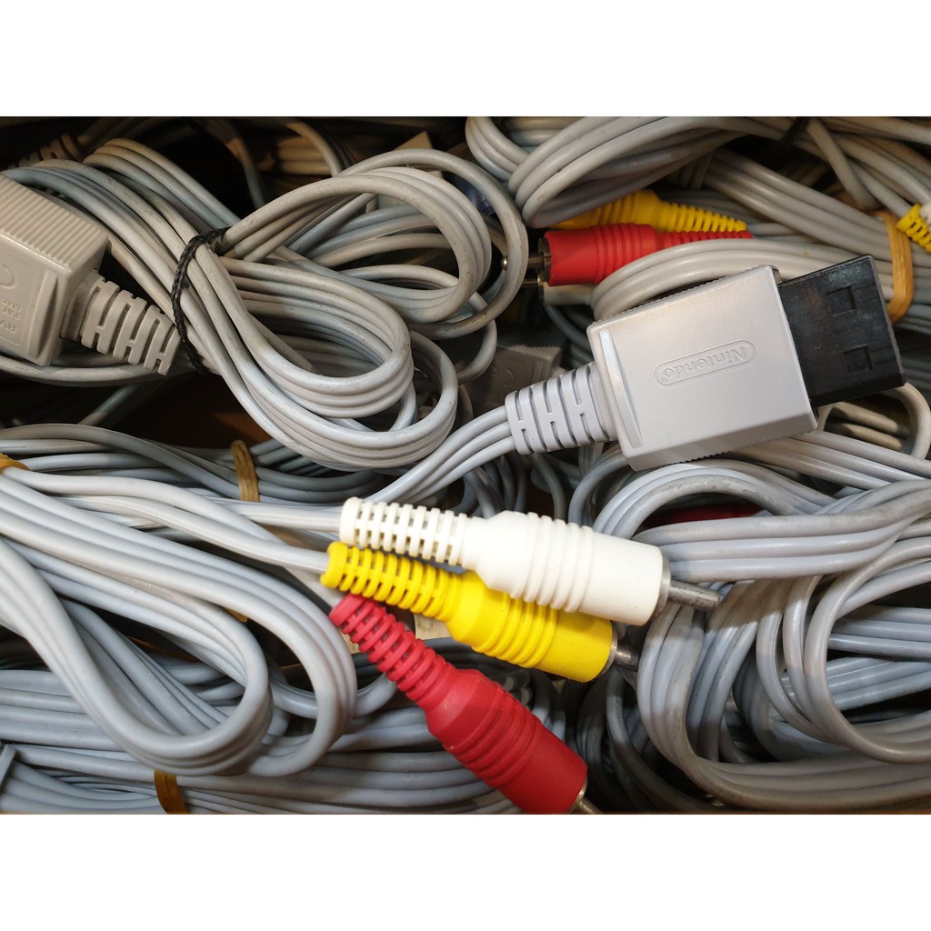 出清價 原廠網路最便宜任天堂wii 2手av 線av 端子線三色線賣60 而已 蝦皮購物