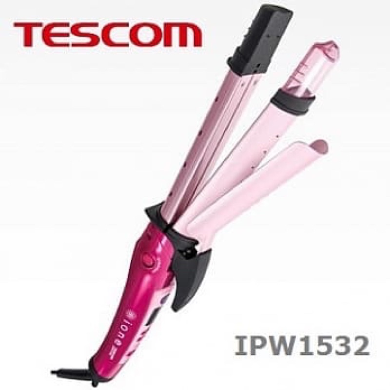 TESCOM負離子專業蒸氣直- 捲髮器(亮麗粉) IPW1532