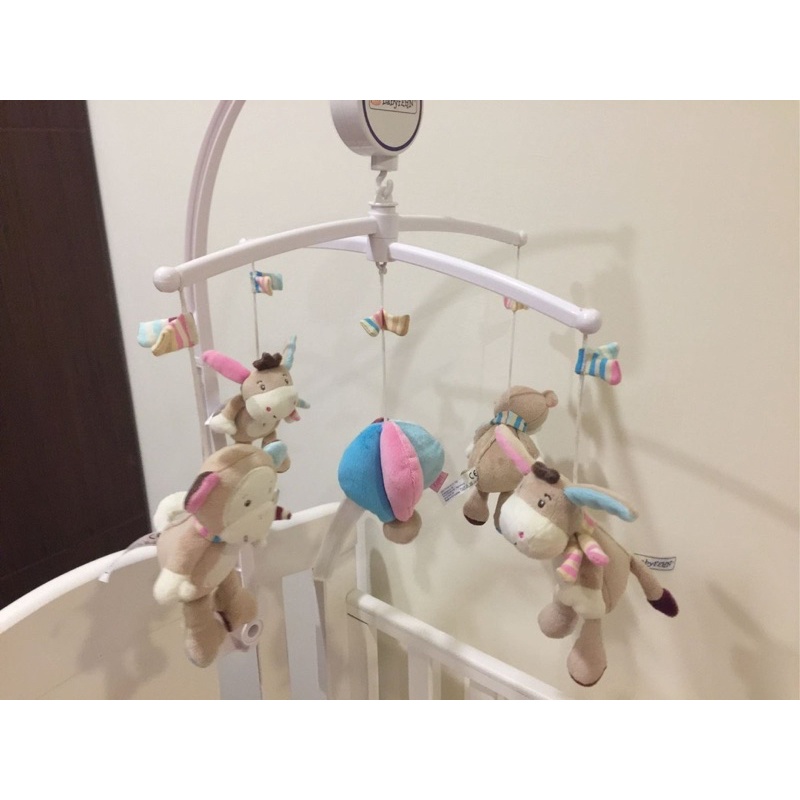 德國芬恩 baby FEHN 叢林夥伴 小驢布偶音樂鈴 安撫玩具 嬰兒床