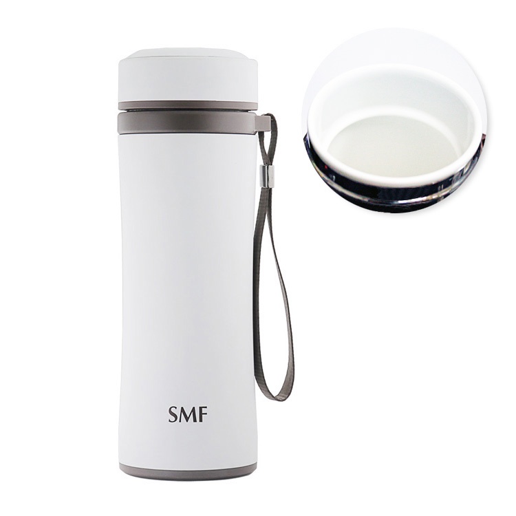 【特A級福利品】SMF 腕帶防摔骨瓷保溫杯420ml (牽手杯|雙色可選)