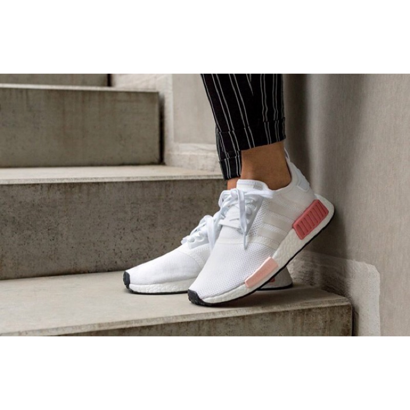 現貨 adidas NMD R1 BY9952 女鞋 白 粉紅