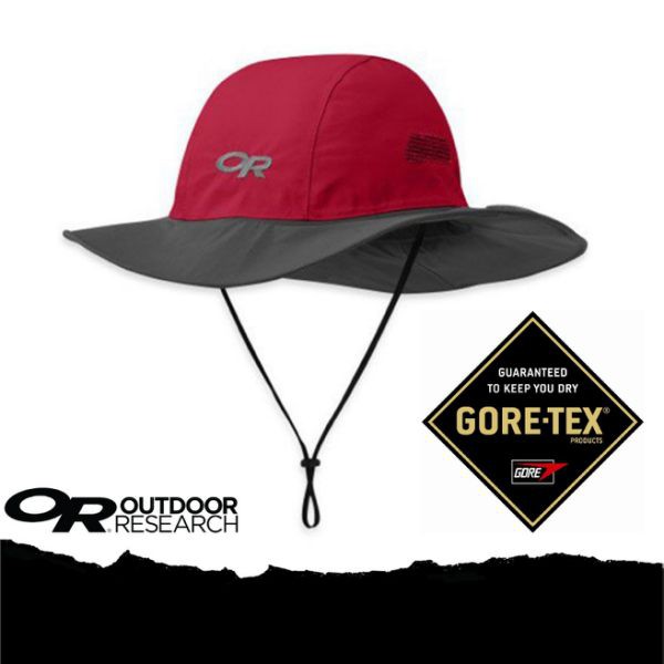 Outdoor Research 美國 Gore-Tex防水透氣保暖大盤帽《暗紅/深灰》82130-94B/輕/悠遊山水