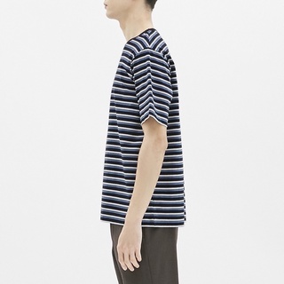 GU藍色條紋短袖T恤（Uniqlo