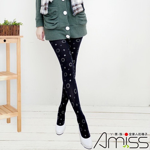 【Amiss】日系經典造型褲襪-夢幻星球(A121-37)