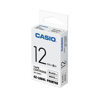 CASIO標籤機色帶/ 白底黑字/ 12mm/ XR-12WE1 eslite誠品