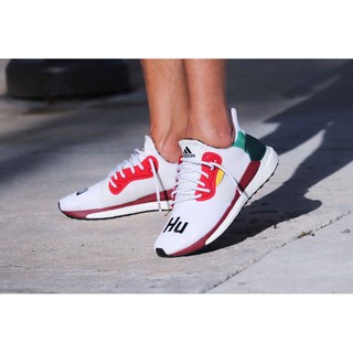 ADIDAS X PHARRELL SOLAR HU GLIDE 聯名 菲董 白 非洲 牙買加BB8044