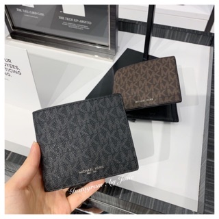 【現貨】美國代購 Michael Kors MK 男士 男款 Logo 老花 防刮 短夾 皮夾 (印花款)