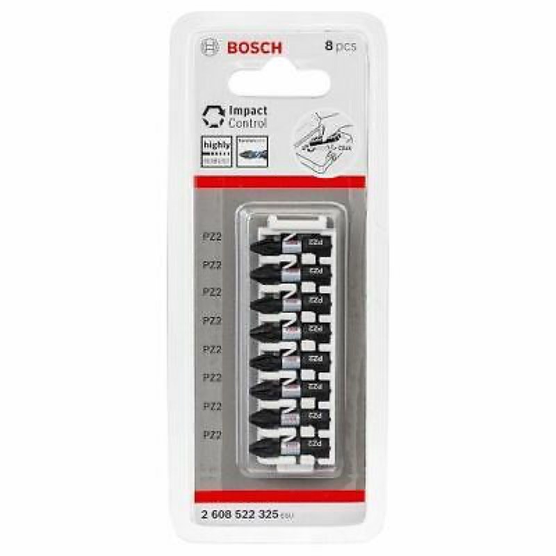 起子頭｜Bosch 博世 高扭力 起子頭組 25mm 8*PZ2 2608522325 (含稅)