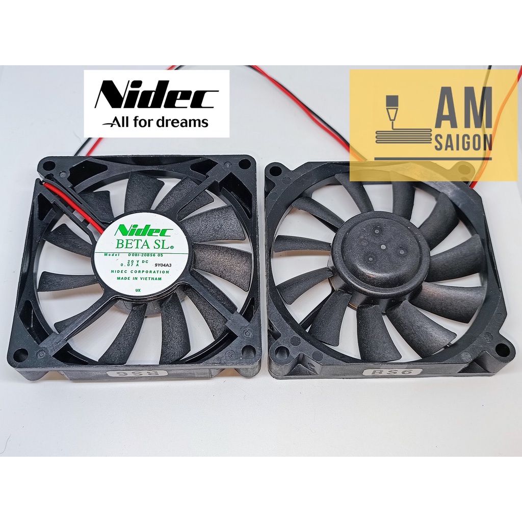 Nidec 8cm 8015 8025 20V 24V (12-24V) 風扇散熱器庫存全新未使用庫存