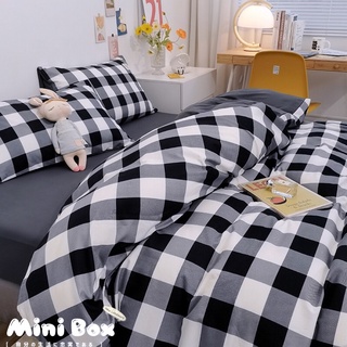 【Mini Box】▪️現貨快速出貨▪牛奶棉床包/單人/雙人/加大/特大/床包組/被套/四件組/床單/棉被/素色床包