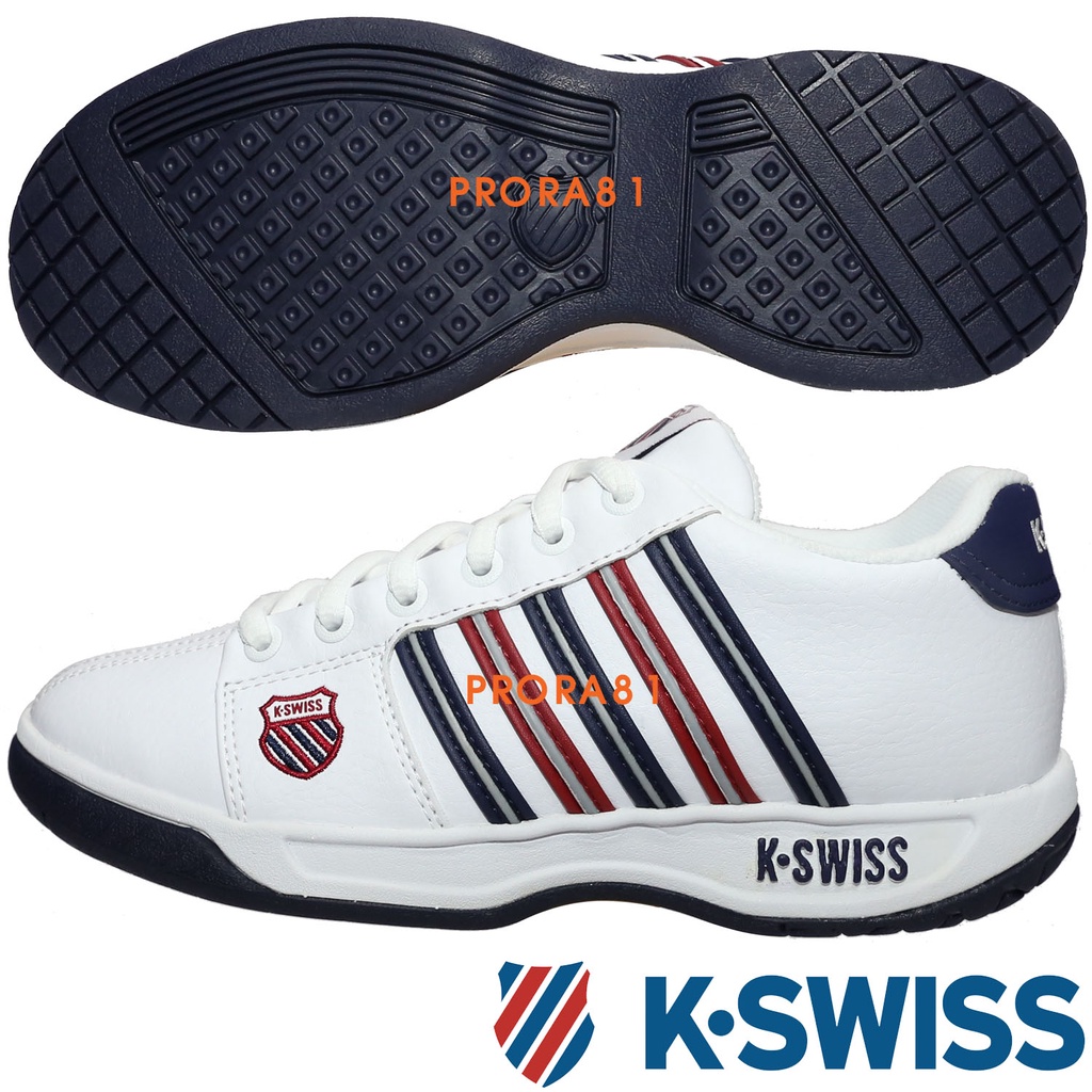 K-SWISS 01353-194 白色 全皮質休閒運動鞋 / EADALL / 男女同款 / 有12號 / 032K