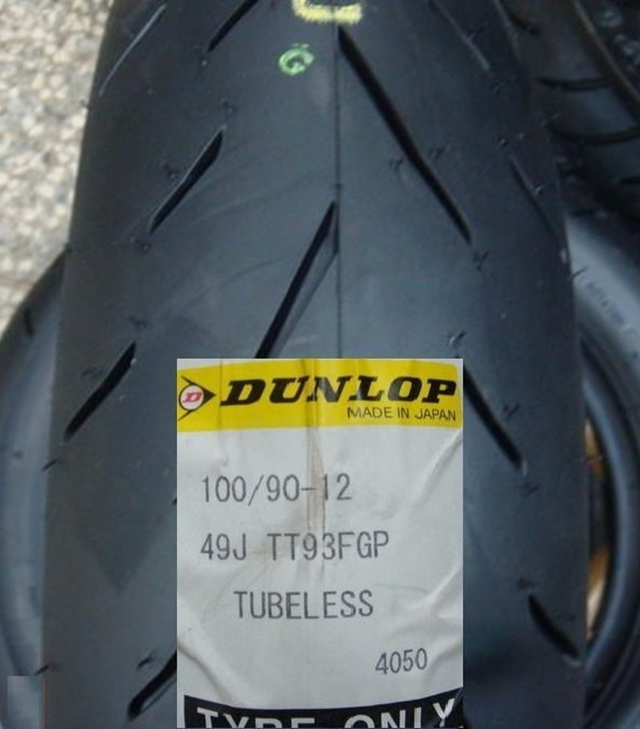 泳達車業}登祿普DUNLOP TT93 100/90-12 TT93 TT93 GP含氮氣除蠟完工價| 蝦皮購物