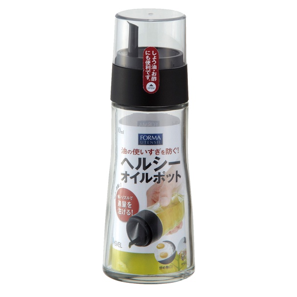 日本ASVEL FORMA健康油瓶-200ml / 廚房收納 料理烘培密封保鮮健康控油玻璃調味瓶罐 酒醋
