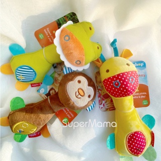 [🎀臺灣現貨 ❤Baby Park❤] 嬰兒搖鈴棒 兒童玩具 搖鈴 搖鈴棒 嬰兒玩具卡通動物手抓棒 手搖鈴響鈴 風鈴掛鈴