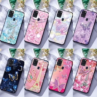 三星Galaxy A11 A21 A21S A31 A51 A71 矽膠手機殼軟殼 鑽石蝴蝶