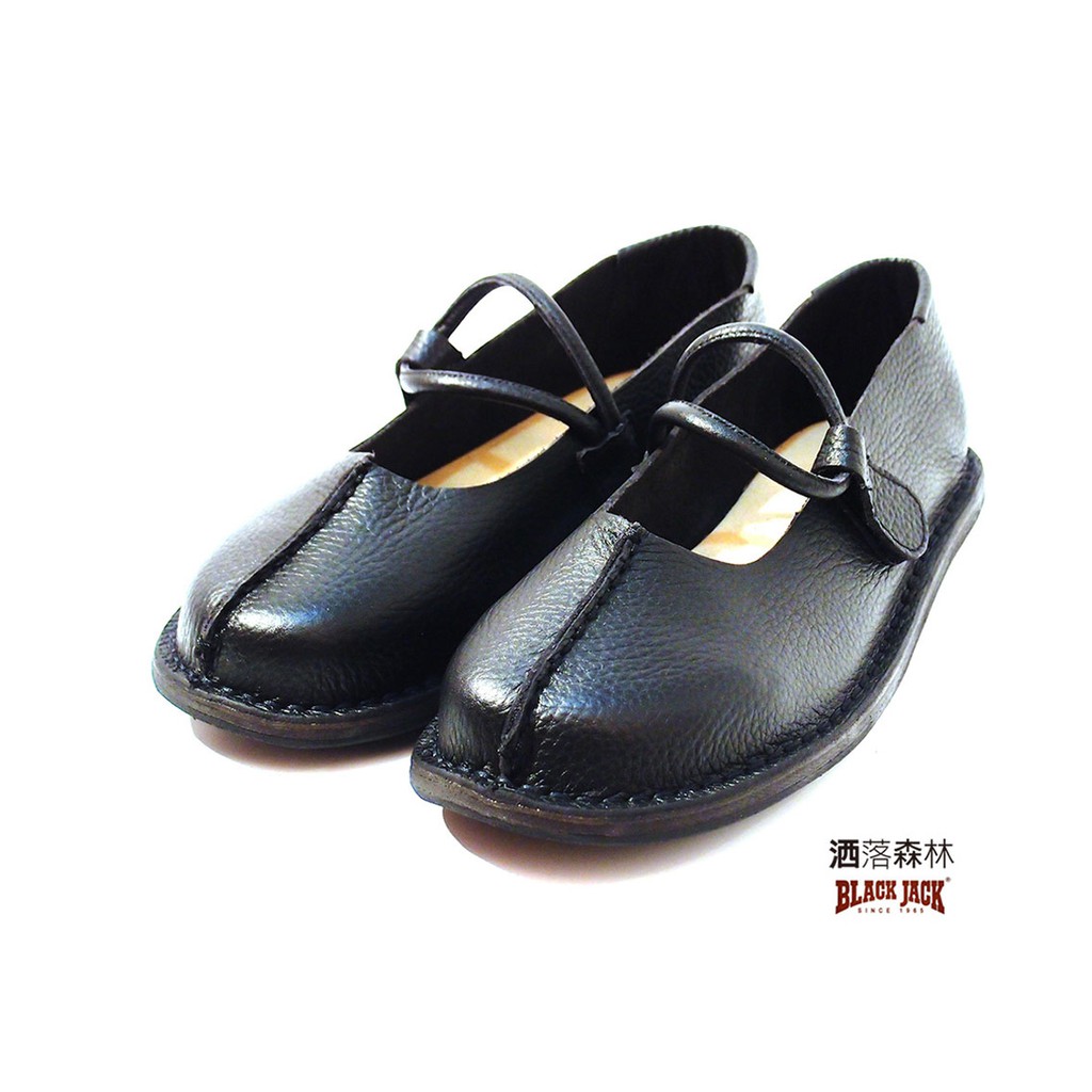 【BLACKJACK】女 / 黑傑克舒適鞋-簡約復古式瑪麗珍娃娃鞋－2012-81-黑色-原價3280元