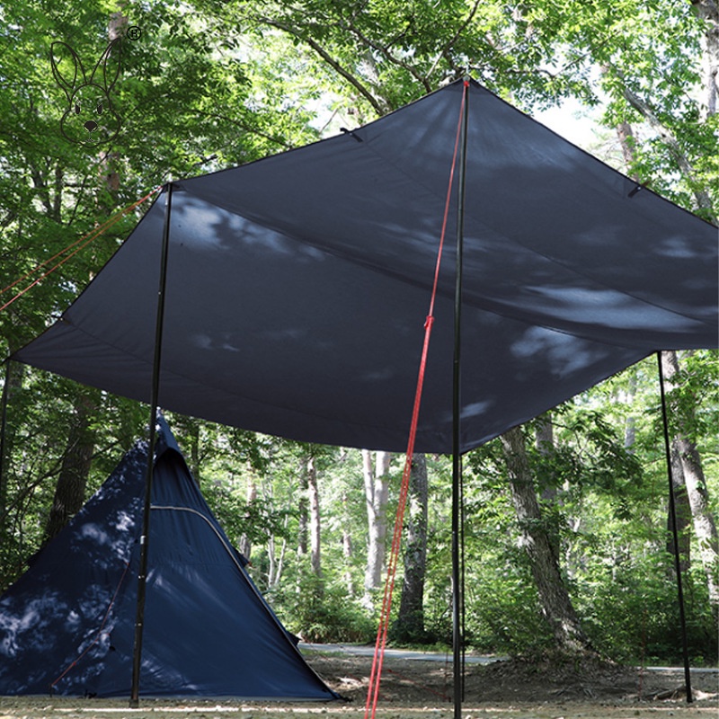 營舞者戶外4-6人印第安營基地帳篷TC科技棉布加厚A形露營野營帳篷
