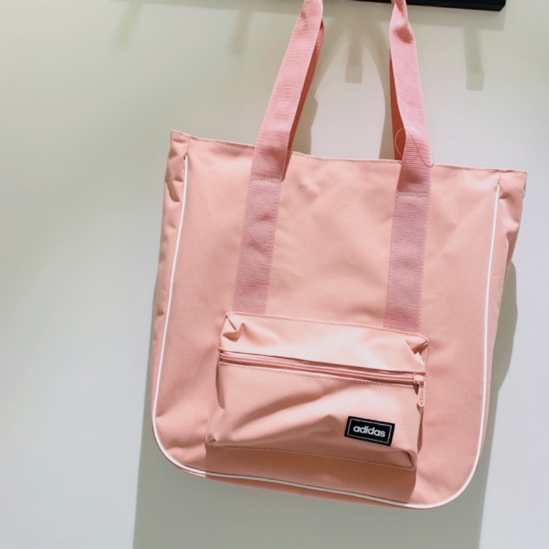ADIDAS 愛迪達 乾燥玫瑰粉 粉色 托特包 肩背包 手提包 側背包 包包 購物袋 環保袋 FM6733