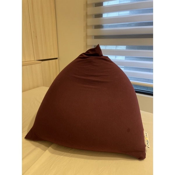 二手Yogibo Pyramid 室內金字塔沙發 咖啡色 室內U型枕 淺灰色