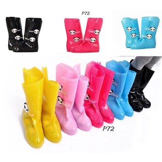= envogue =P72韓國Bearcat時尚防滑PVC雨鞋套 時尚兒童雨靴型鞋套/雨鞋套 加厚/防水/ 防滑