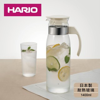 HARIO 日本製 耐熱玻璃瓶/冷水壺CKRPLN-14OW *白色/1,400ml*