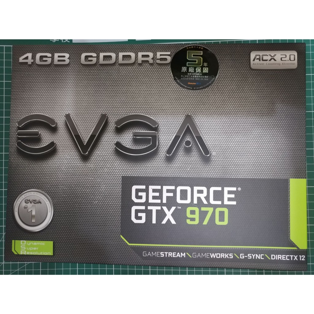 EVGA 艾維克 GTX970 4G REF ACX2.0 顯示卡 (二手，保固到110年3月)