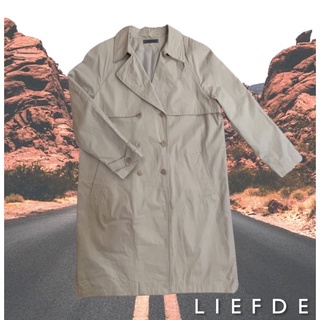 ［Liefde Store] JODHPUR Trench Coats 米白素色 古著大衣