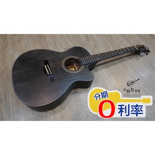 『放輕鬆樂器』 全館免運費！OPPA OP130-TBK JF桶 雲杉木 桃花心木 缺角木吉他 刷色 40吋