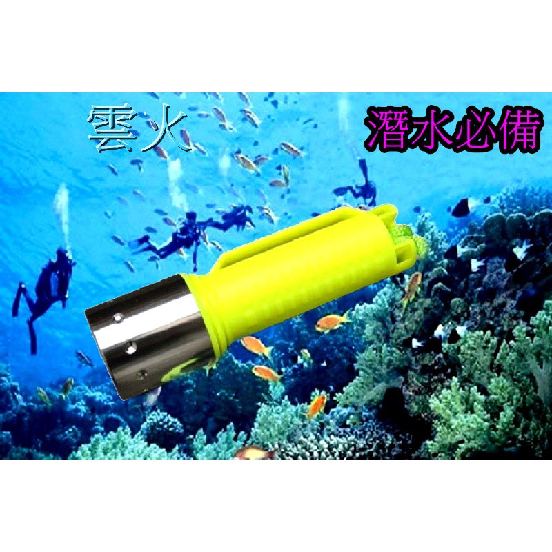 18650鋰電池專用-美國XM-L2潛水手電筒 防水30米潛水燈潛水釣魚抓蝦的好幫手Q5U2T6