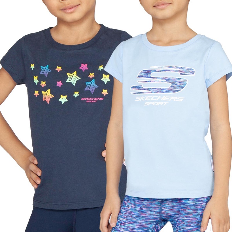 Skechers 女童短袖上衣兩件組