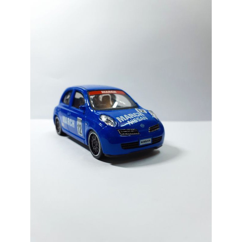 1/36 Tin toys Nissan March Micra K12 改裝版 藍 無盒