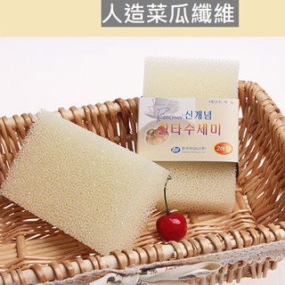 臺灣現貨 韓國神奇魔術樹脂菜瓜布 不沾油 2入組網狀 洗碗刷鍋 海綿塊 不粘油洗碗棉 絲瓜棉 絲瓜菜瓜布