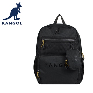 KANGOL 英國袋鼠 後背包 61551740 黑色 卡其