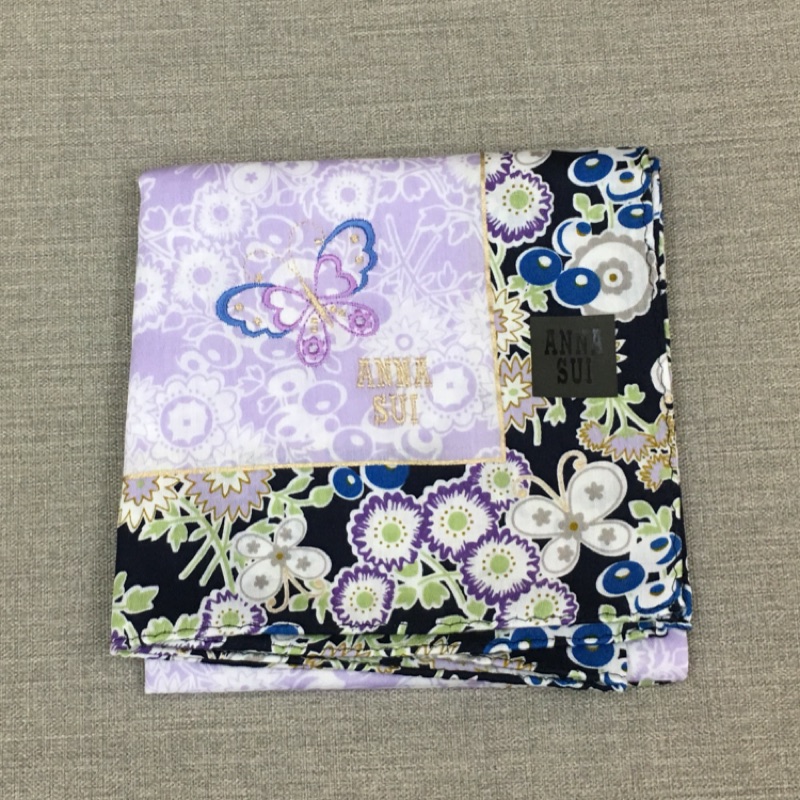 Anna Sui 絲巾 領巾 方巾 手帕 包包裝飾品