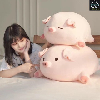 小豬布娃娃抱枕 豬公仔 可愛毛絨玩具 睡覺夾腿枕 可愛豬豬公仔趴趴豬玩偶毛絨玩具床上睡覺超軟抱枕送男女生日禮物