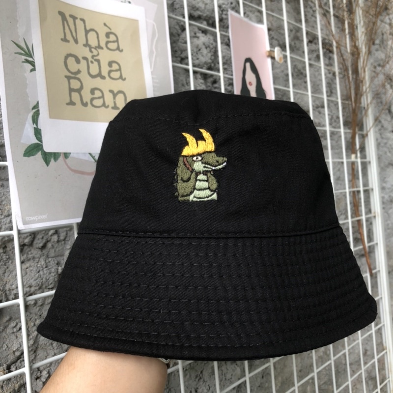 [MARVEL] 帶 LOKI 鱷魚紋的手工刺繡漁夫帽帶頭盔