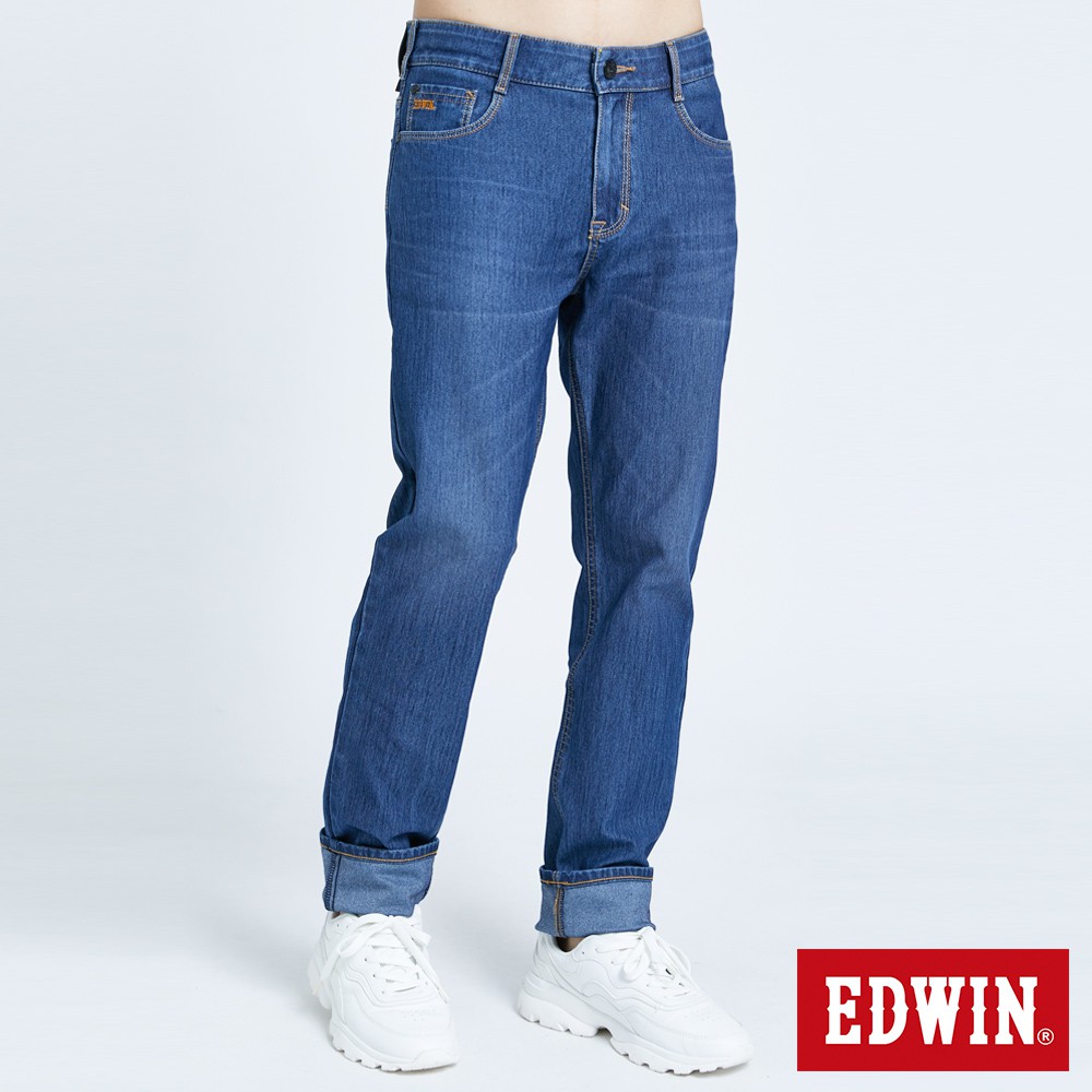 EDWIN 加大碼迦績EJ3超彈中直筒牛仔褲(石洗綠)-男款